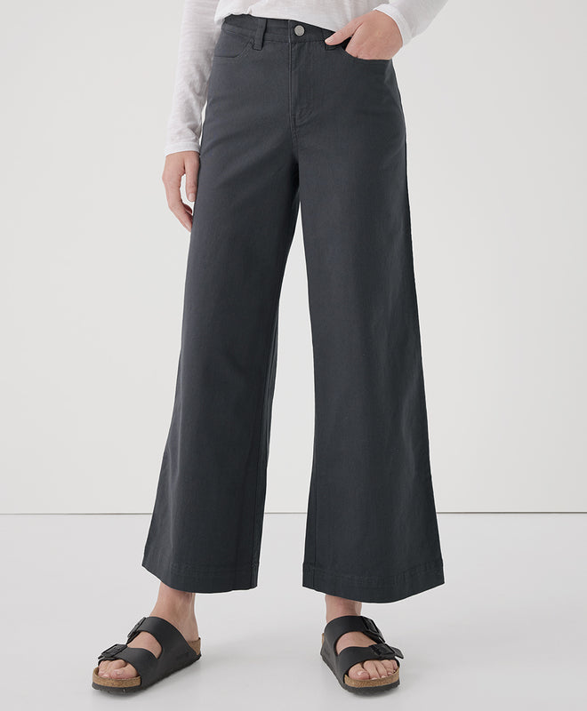 Denim wide pant