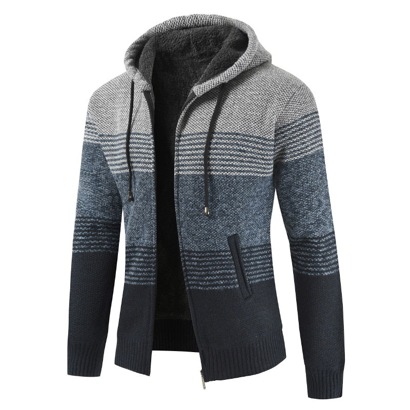 Knitted Zip-Up Hoodie