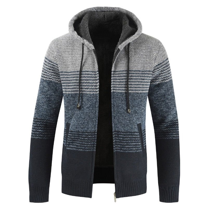 Knitted Zip-Up Hoodie